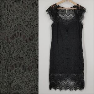 Free People Peek-A-Boo Lace Slip Dress